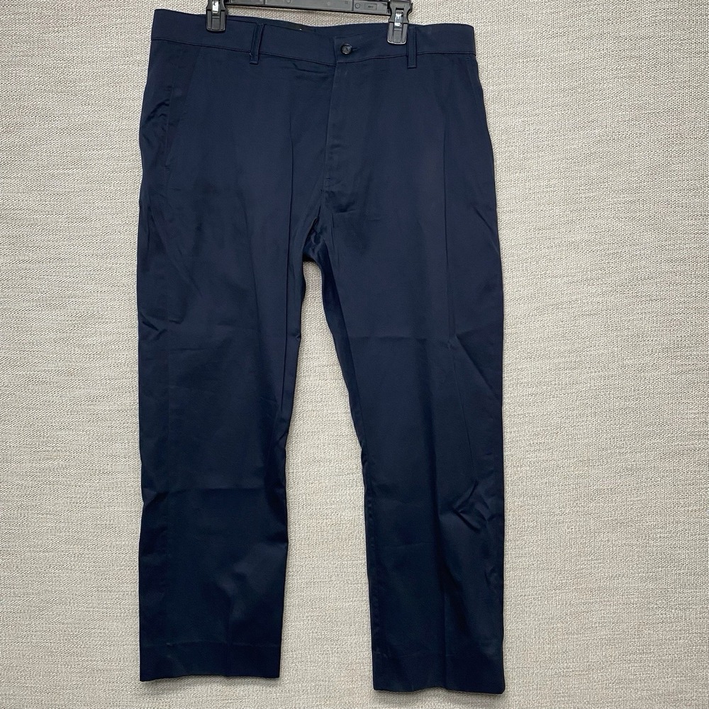 Todd Shelton Pants 36 (38x29.5) Relaxed Fit Flat Front Navy Normcore - Picture 2 of 6